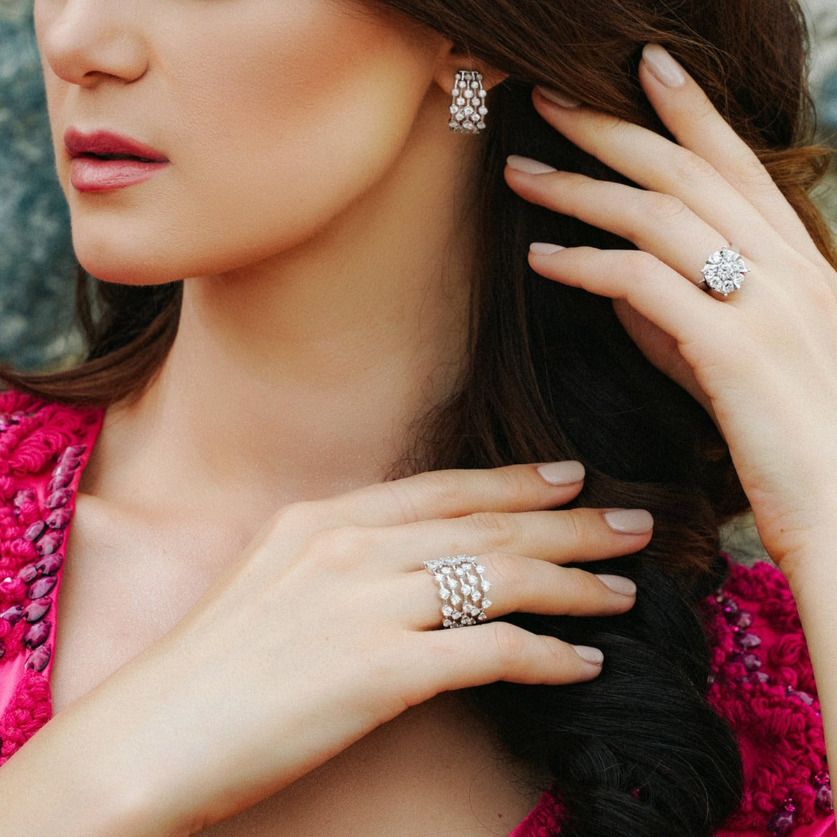 5 carat look diamond ring in 18K gold