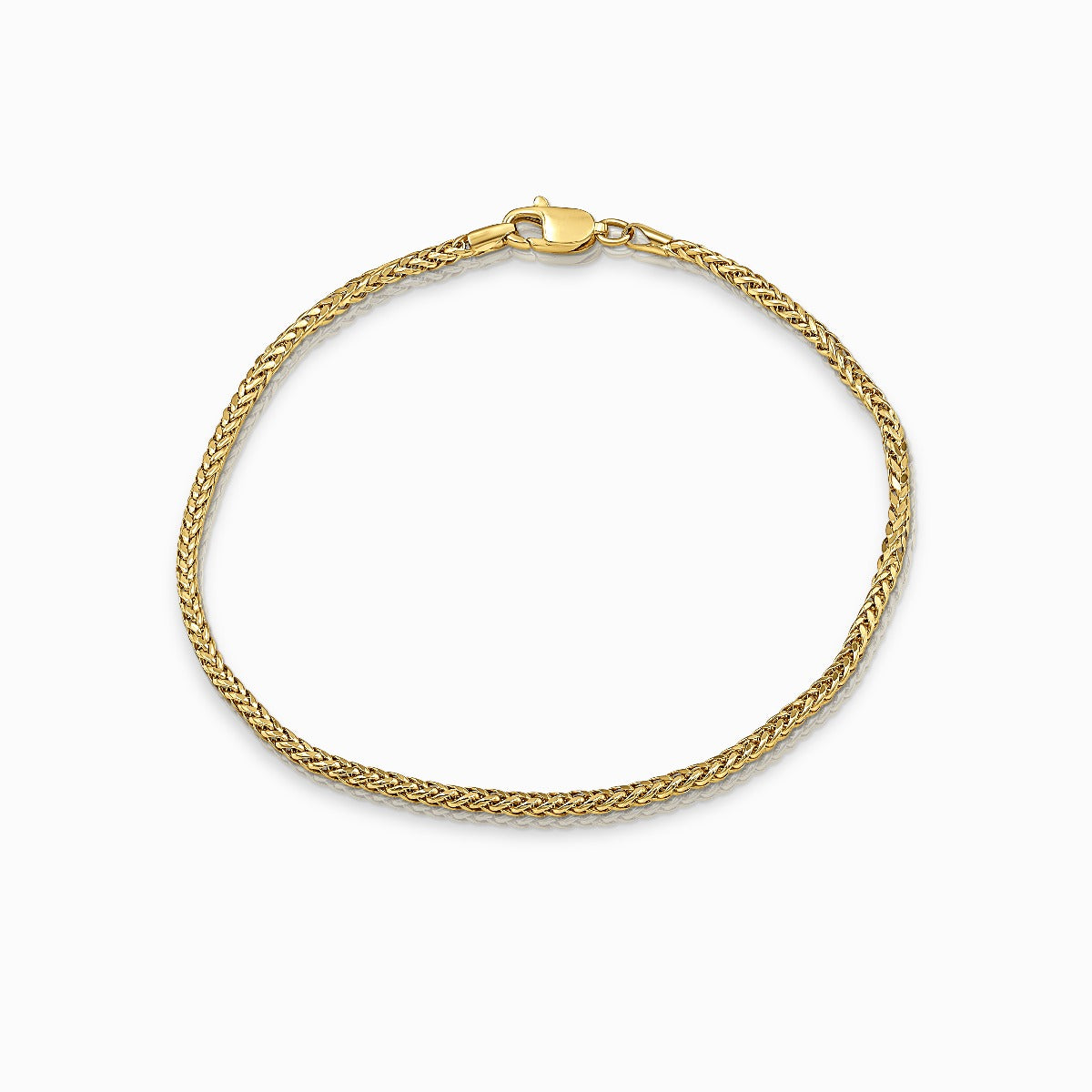 Classic Wheat Link 18K Gold Bracelet