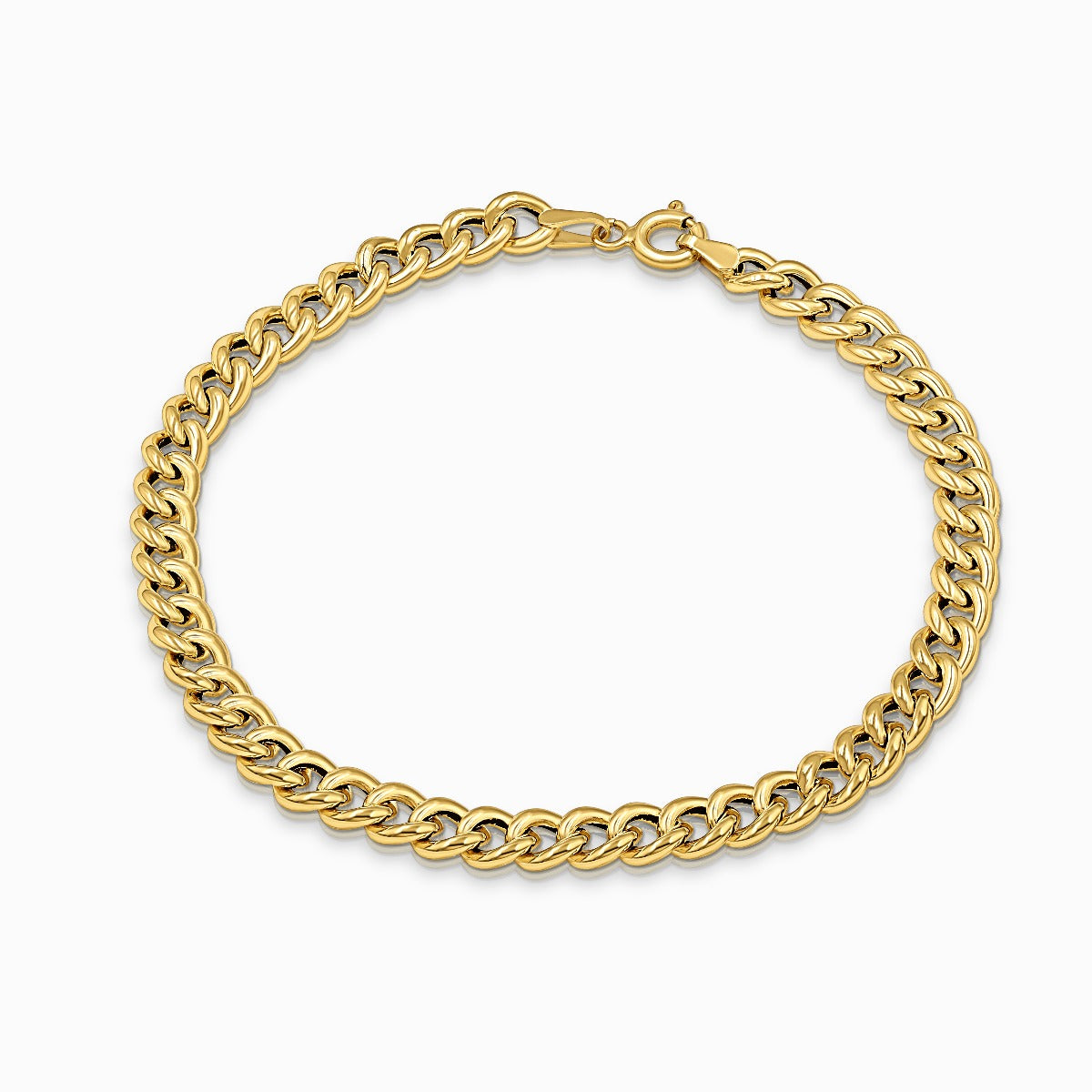 Classic Curb Link 18K Gold Bracelet