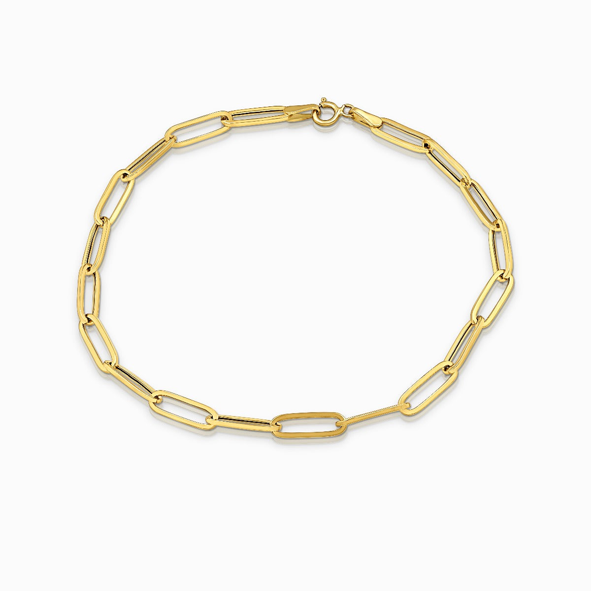 Delicate Oval Link 18K Gold Bracelet