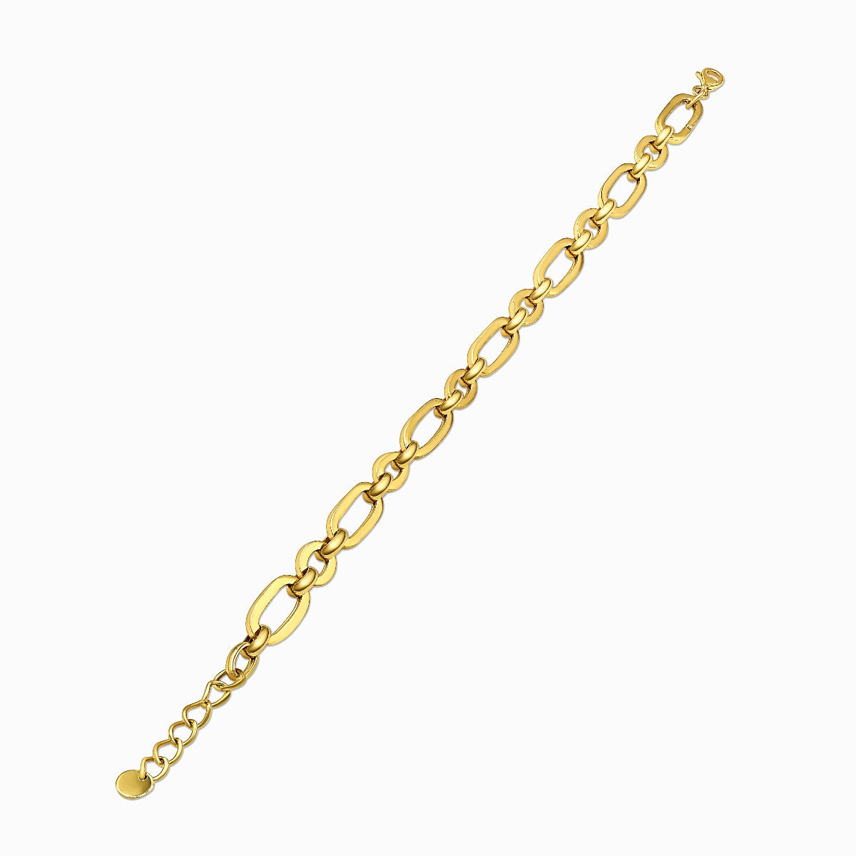 Mixed Link 18K Gold Bracelet