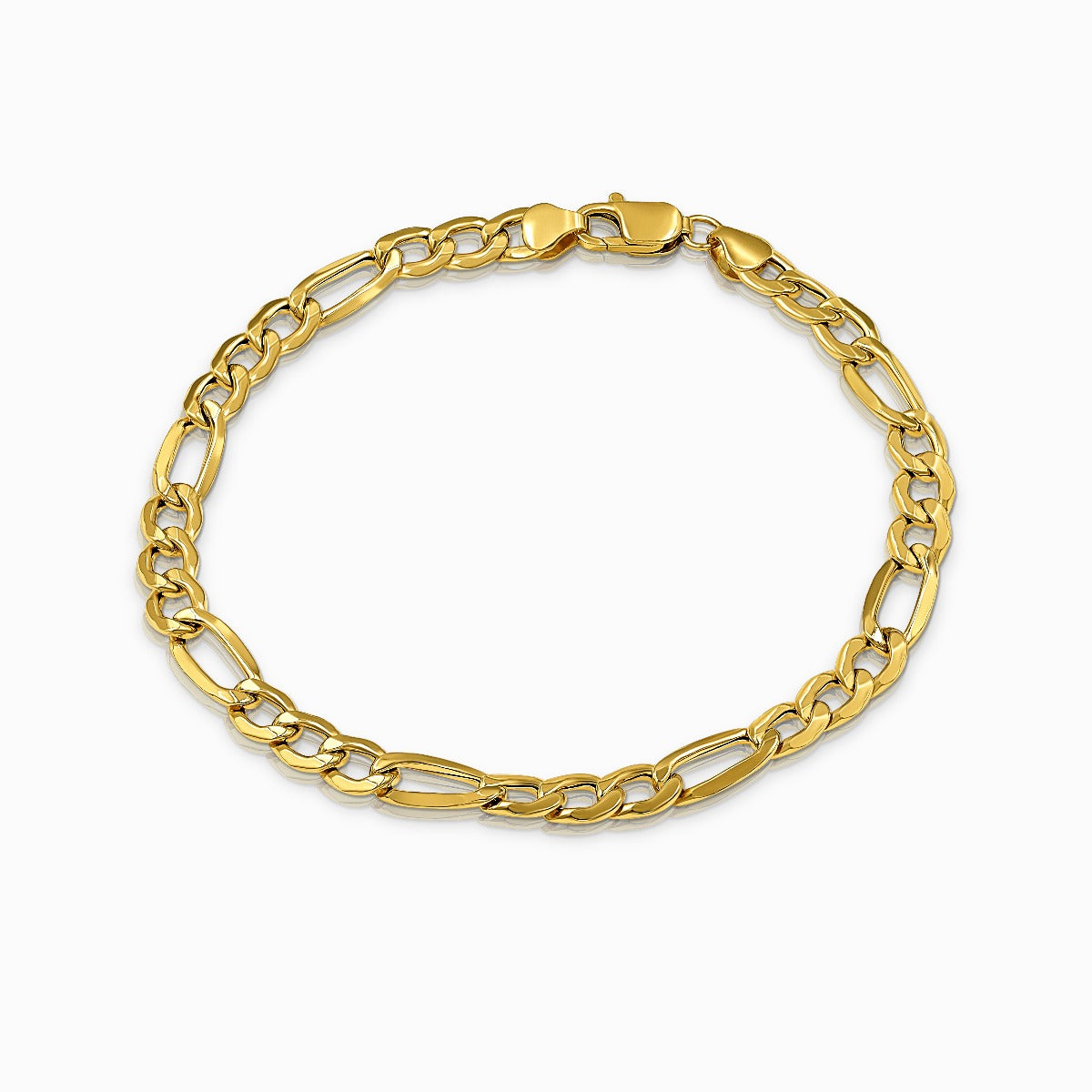 Classic Figaro Link 18K Gold Bracelet