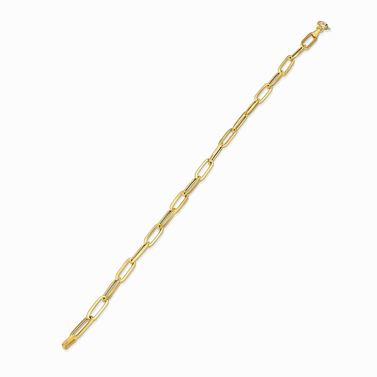 Delicate Oval Link 18K Gold Bracelet