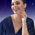 Carine Double Strings Starburst Diamond Pendant