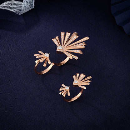 Carine Twin Starburst Diamond Ring