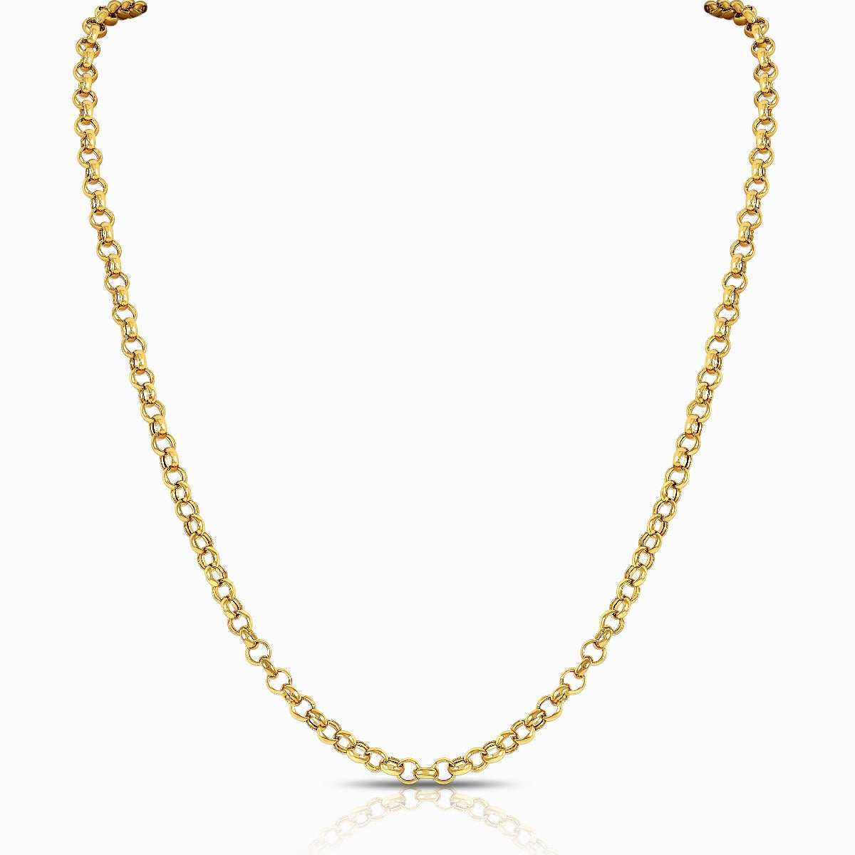 Classic Rolo Link 18K Gold Necklace