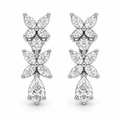 Diamond Butterfly Cascade Earrings