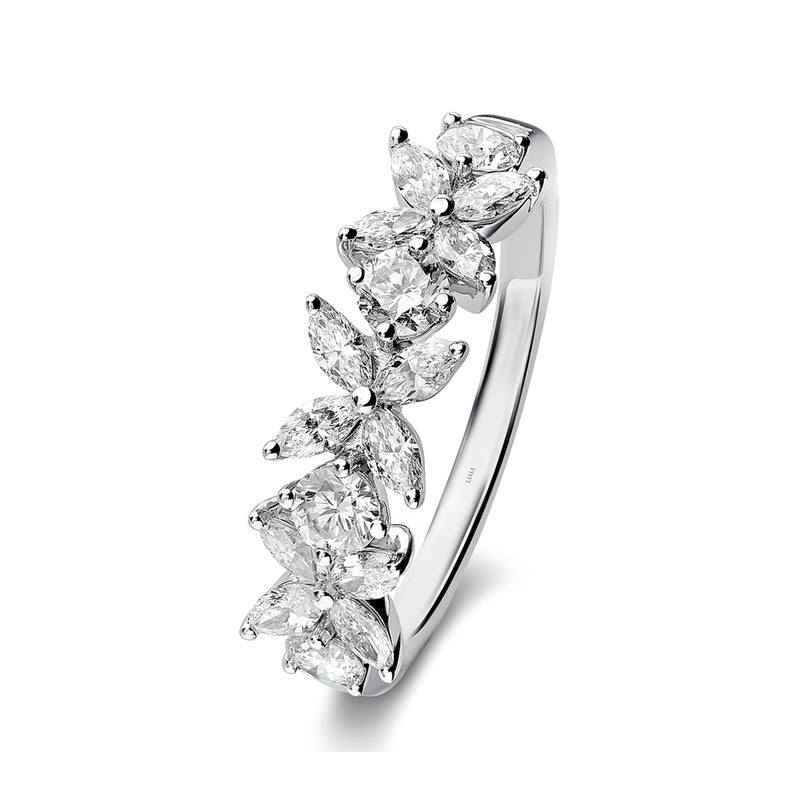 Red Carpet Half Eternity Round and Marquise Diamond Ring