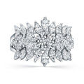 Red Carpet Round and Marquise Diamond Cluster Ring