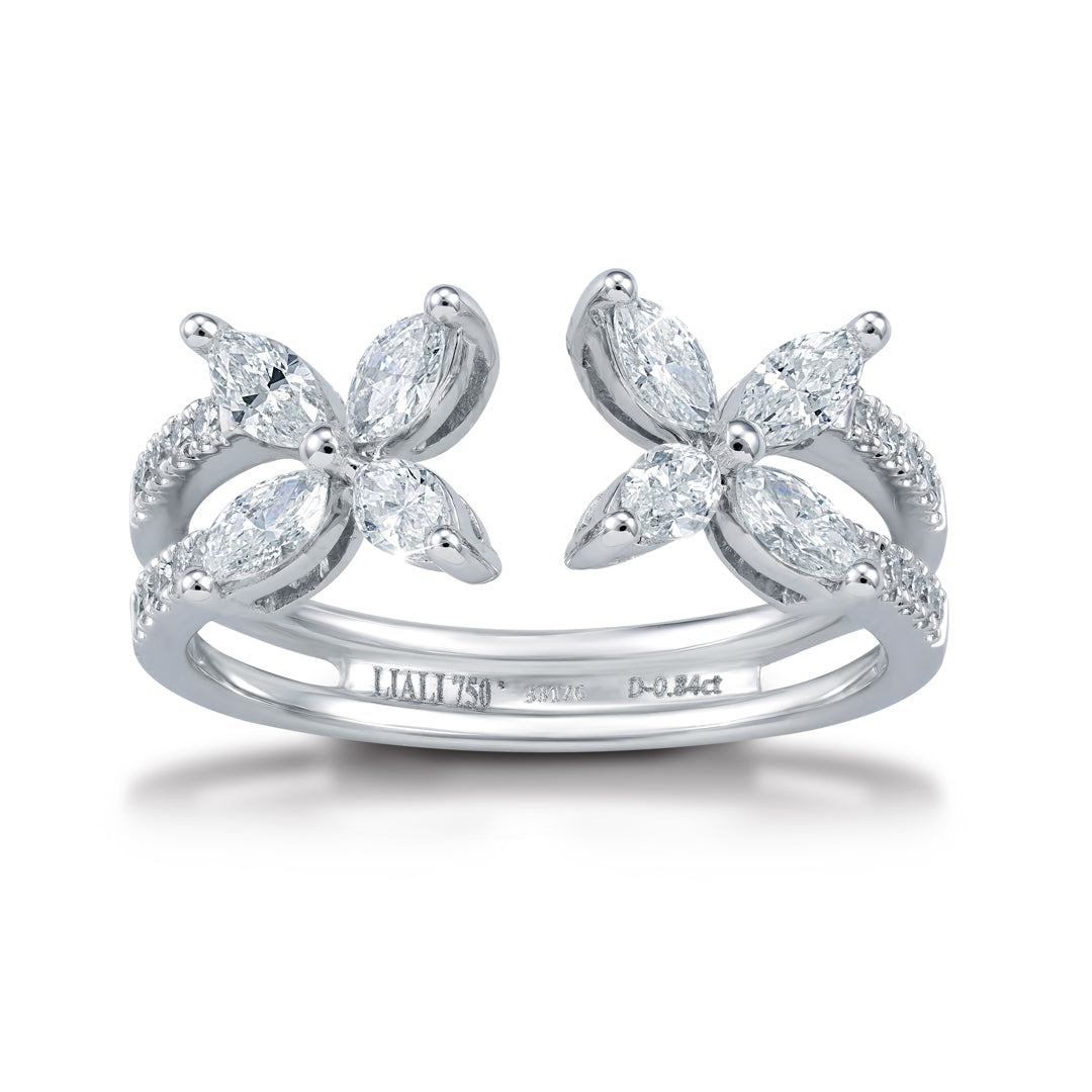 Red Carpet Twin Flower Diamond Ring