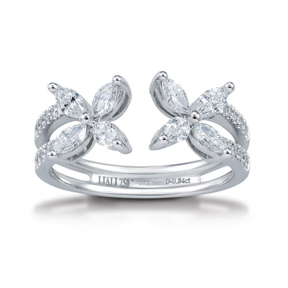 Red Carpet Twin Flower Diamond Ring