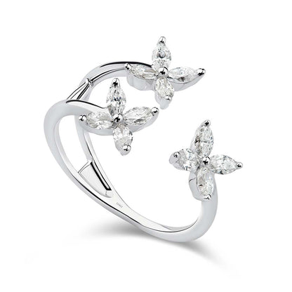 Red Carpet Triple Flower Diamond Ring