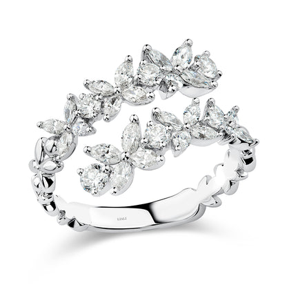 Red Carpet Round and Marquise Diamond Overlap Ring