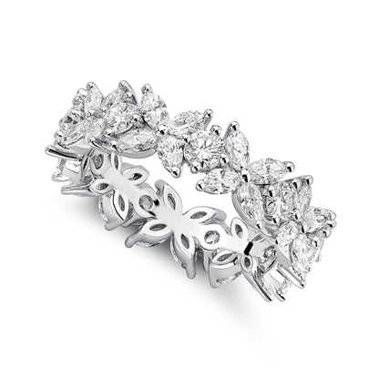 Red Carpet Full Eternity Round and Marquise Diamond Ring