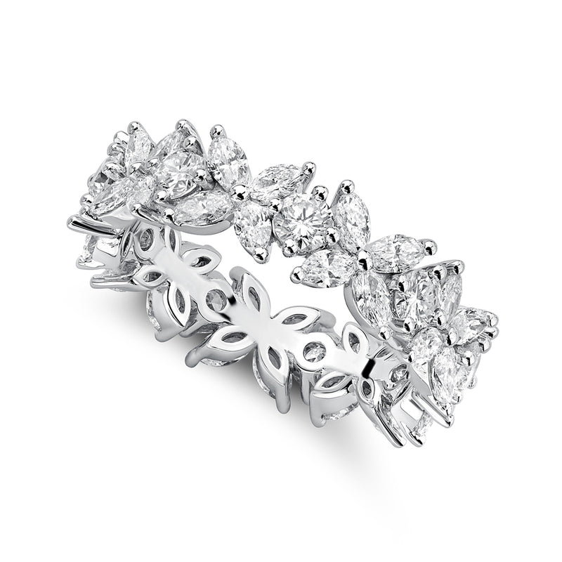 Red Carpet Full Eternity Round and Marquise Diamond Ring