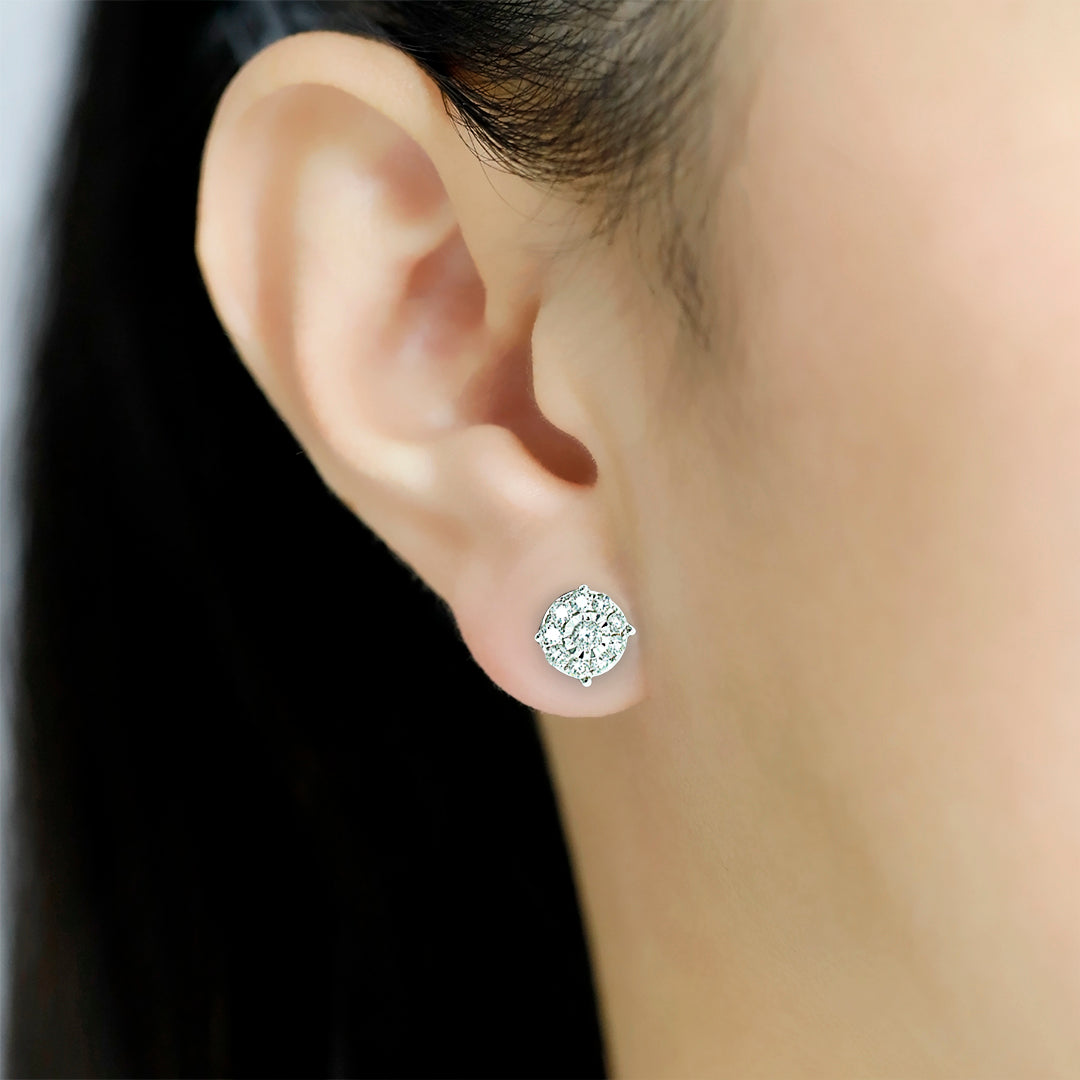 Daily wear diamond earrings in 18K yellow gold-1.5