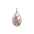 Rose Petal Mosaic Mother-of-Pearl Pendant