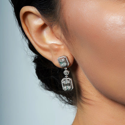 Mirage Emerald Cut Elegant Earring