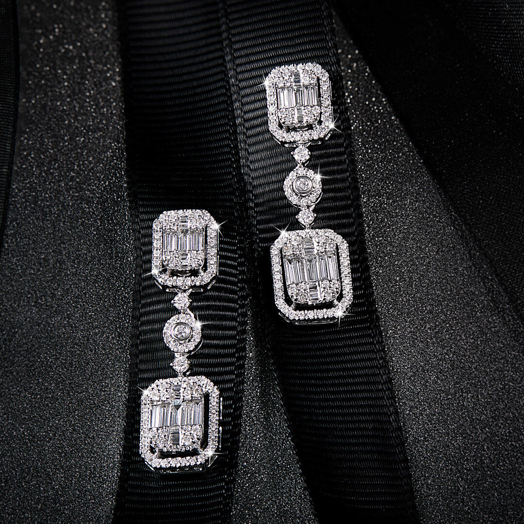 Mirage Emerald Cut Elegant Earring