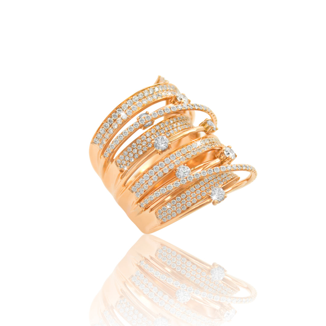 Midnight Rose Pave Diamond Band