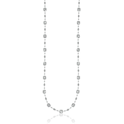 Mirage Emerald Cut Long Diamond Necklace