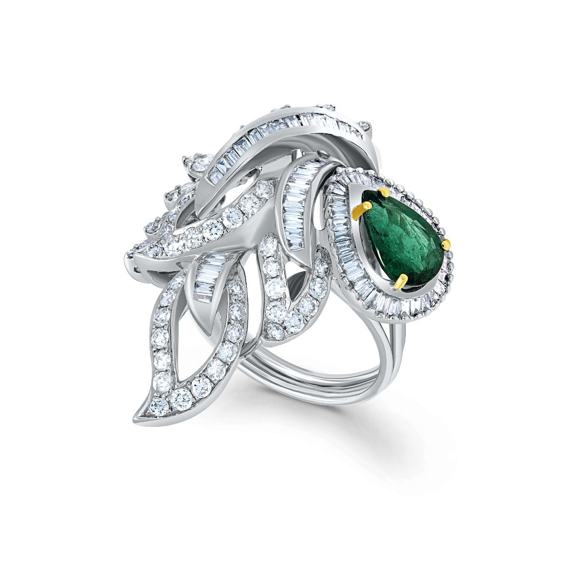 Royal Emerald & Diamond Bridal Set
