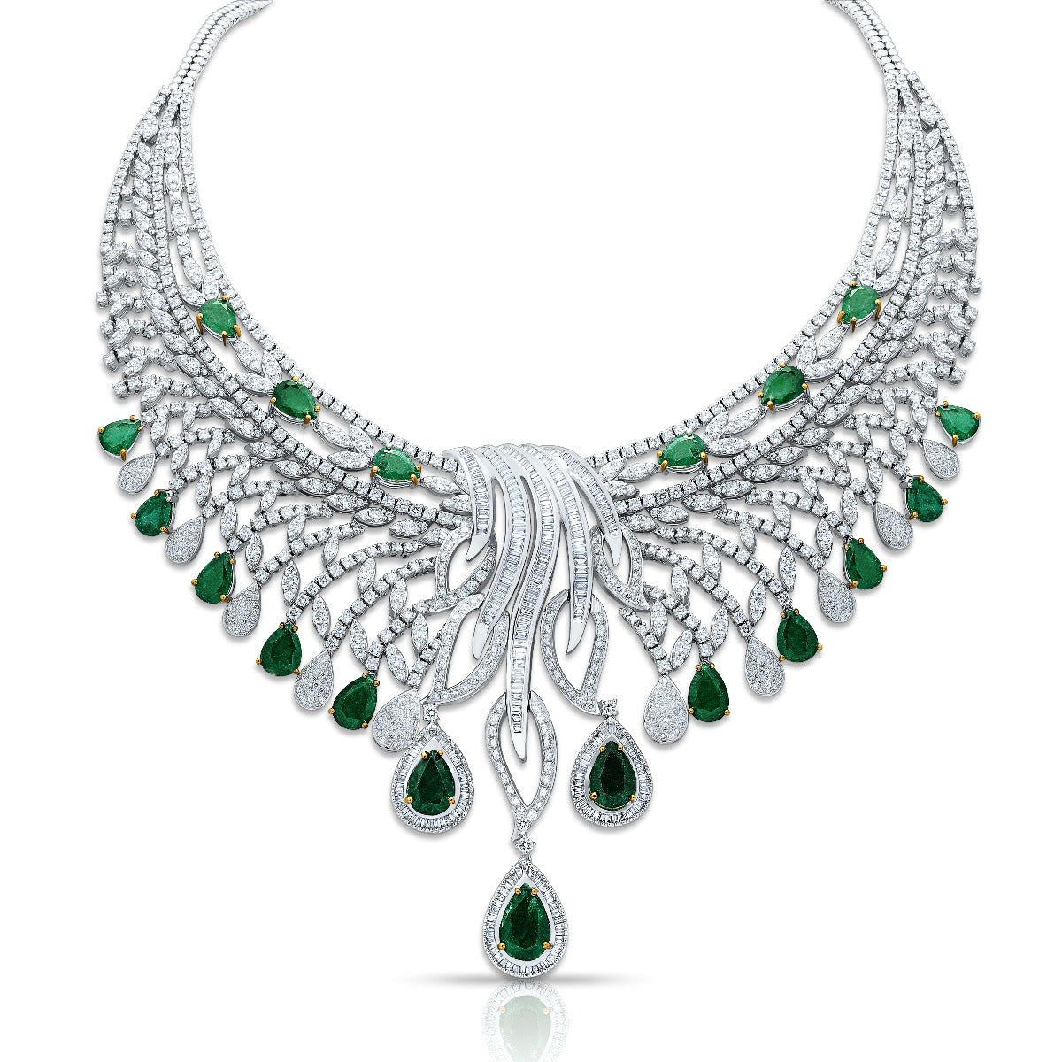 Royal Emerald & Diamond Bridal Set