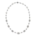 Mirage Emerald Cut Long Diamond Necklace in 18K White Gold