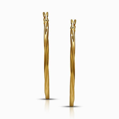 Bold 18K Yellow Gold Hoop Earrings