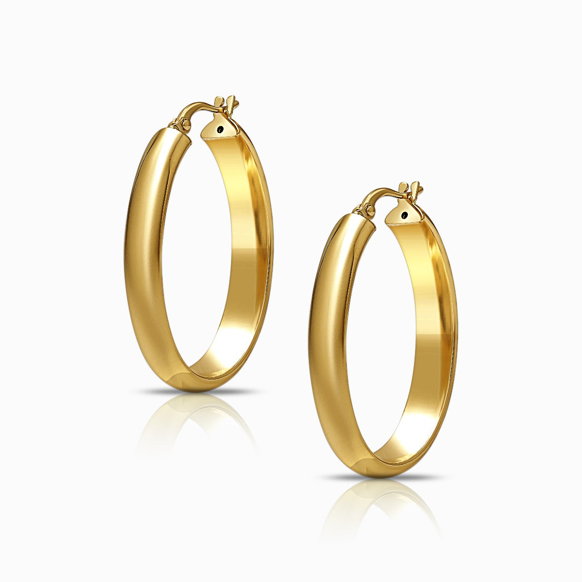 Slim 18K Yellow Gold Hoop Earrings