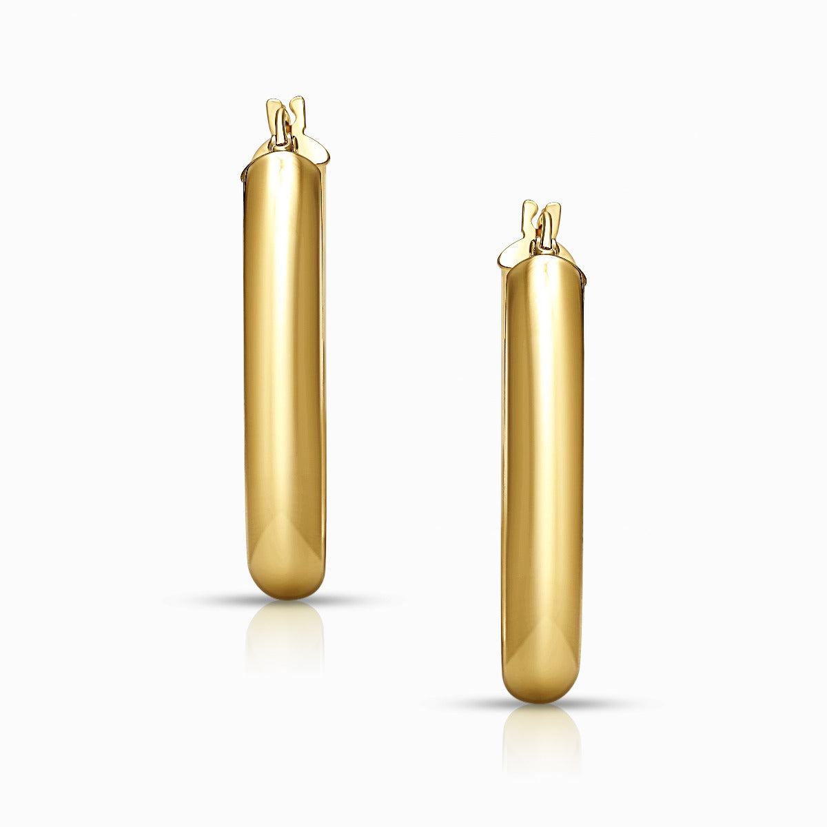 Slim 18K Yellow Gold Hoop Earrings