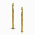 Bold 18K Yellow Gold Hoop Earrings