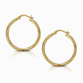 Bold 18K Yellow Gold Hoop Earrings