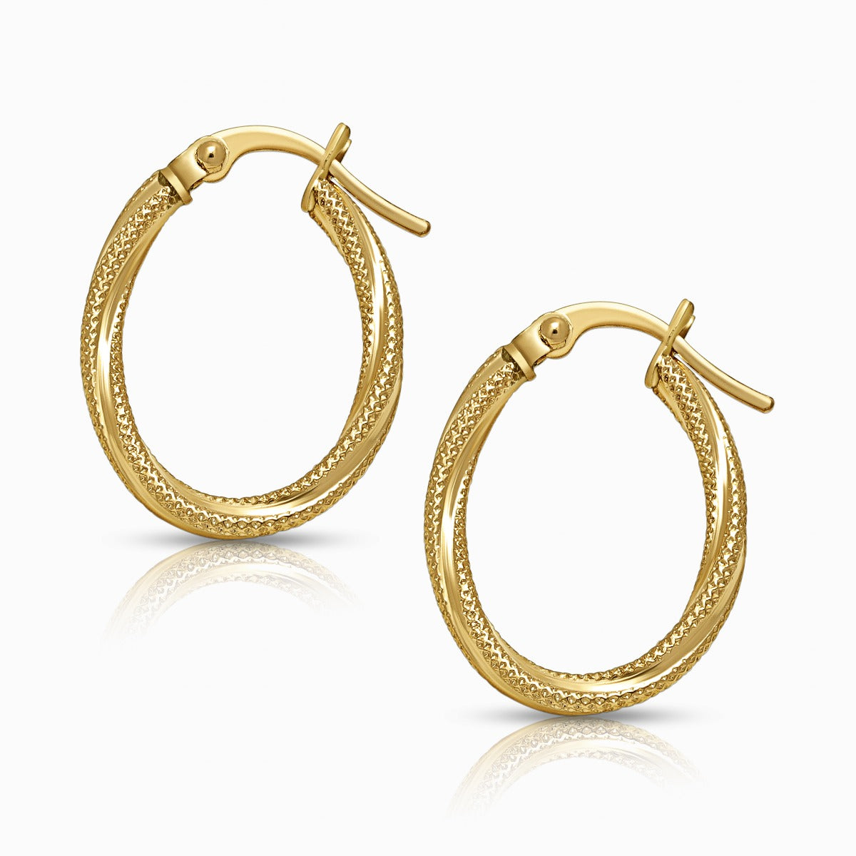 Chunky 18K Yellow Gold Huggie Hoop Earrings
