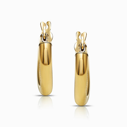 Classic Round 18K Yellow Gold Hoop Earrings