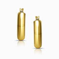 Classic Domed 18K Yellow Gold Huggie Hoop Earrings