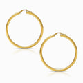 Slim 18K Yellow Gold Hoop Earrings - Large