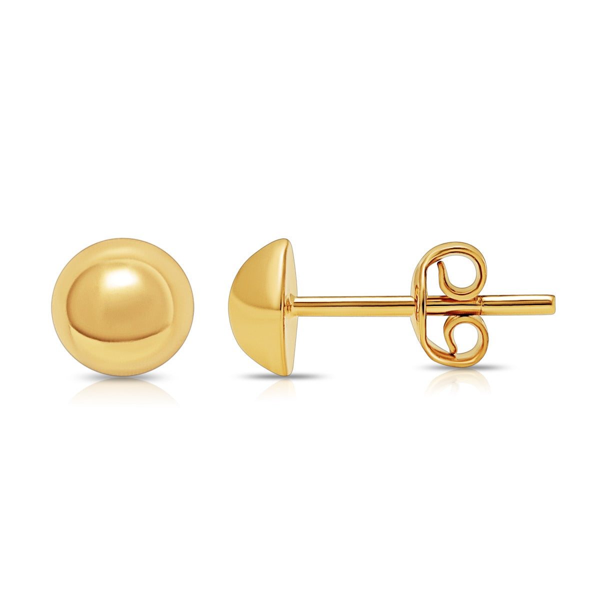 Dome Stud Earrings in 18K Yellow Gold - Small