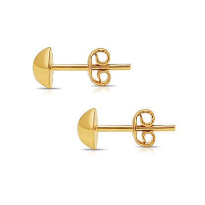 Dome Stud Earrings in 18K Yellow Gold - Small