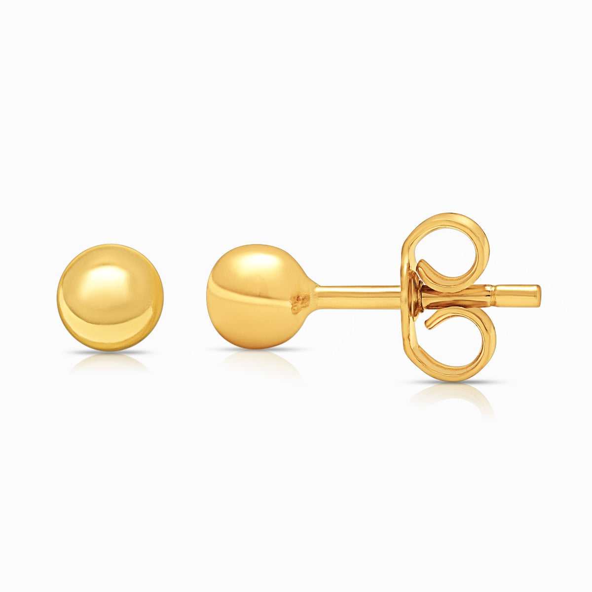 Simple Ball Stud Earring in 18K Yellow Gold - Small