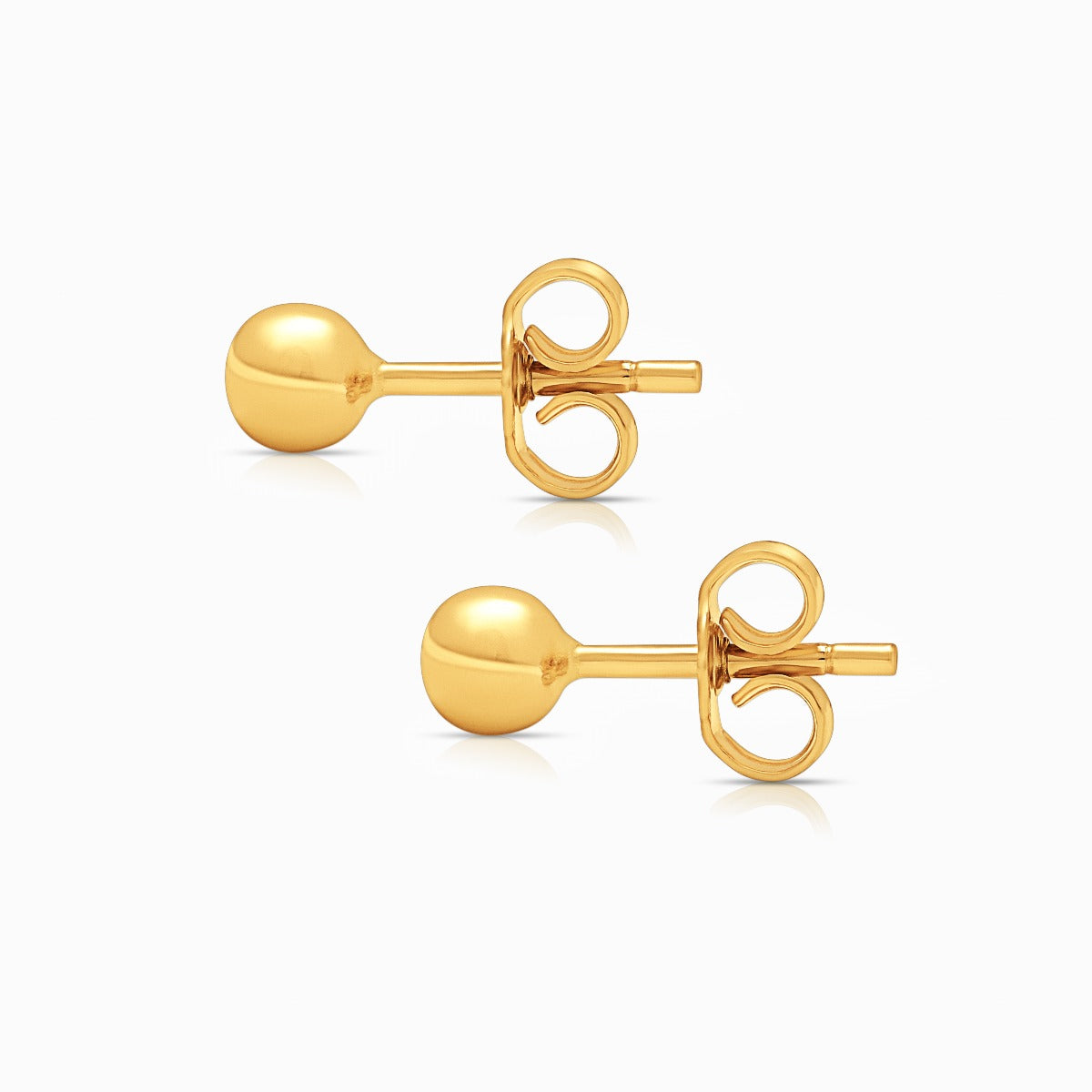 Simple Ball Stud Earring in 18K Yellow Gold - Small