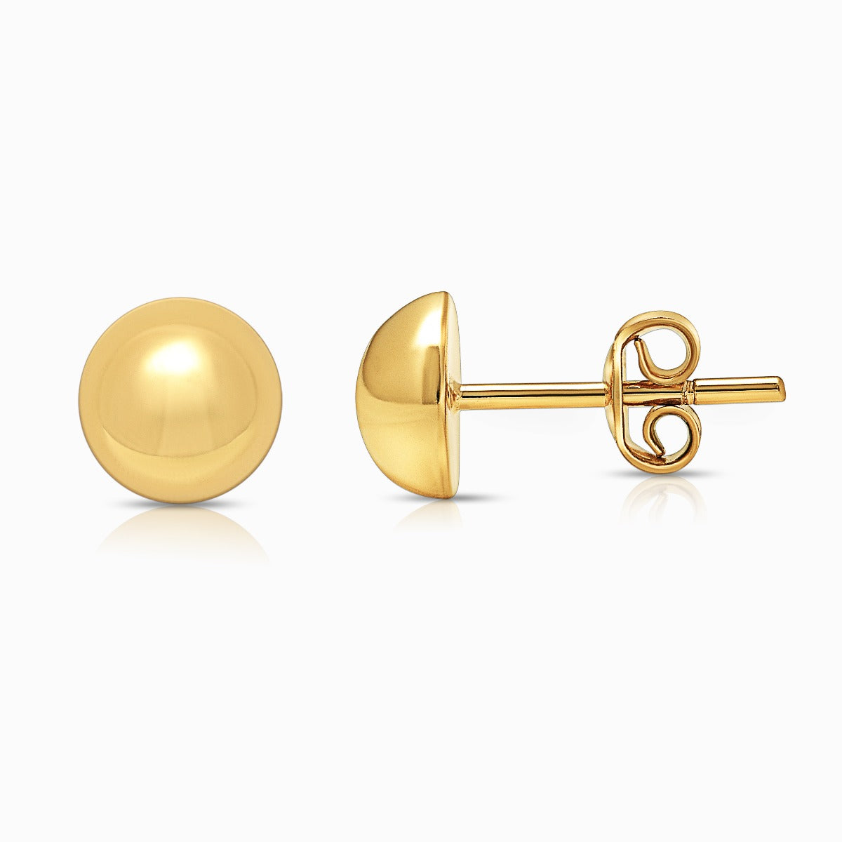 Dome Stud Earrings in 18K Yellow Gold - Medium