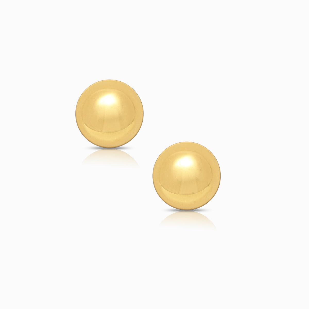 Dome Stud Earrings in 18K Yellow Gold - Medium
