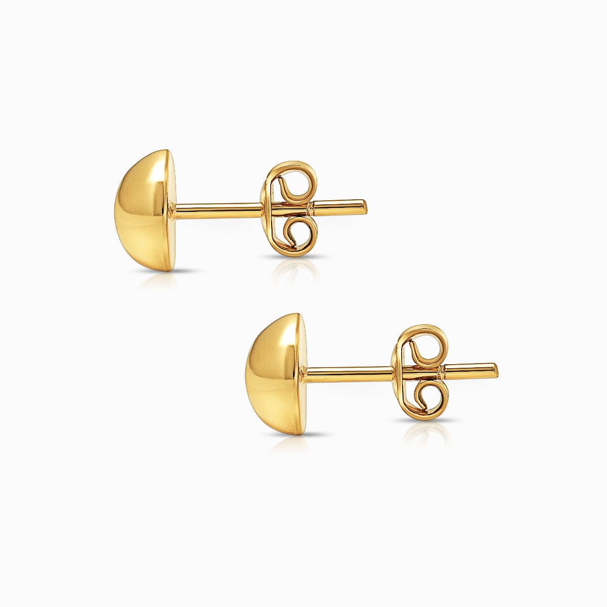 Dome Stud Earrings in 18K Yellow Gold - Medium