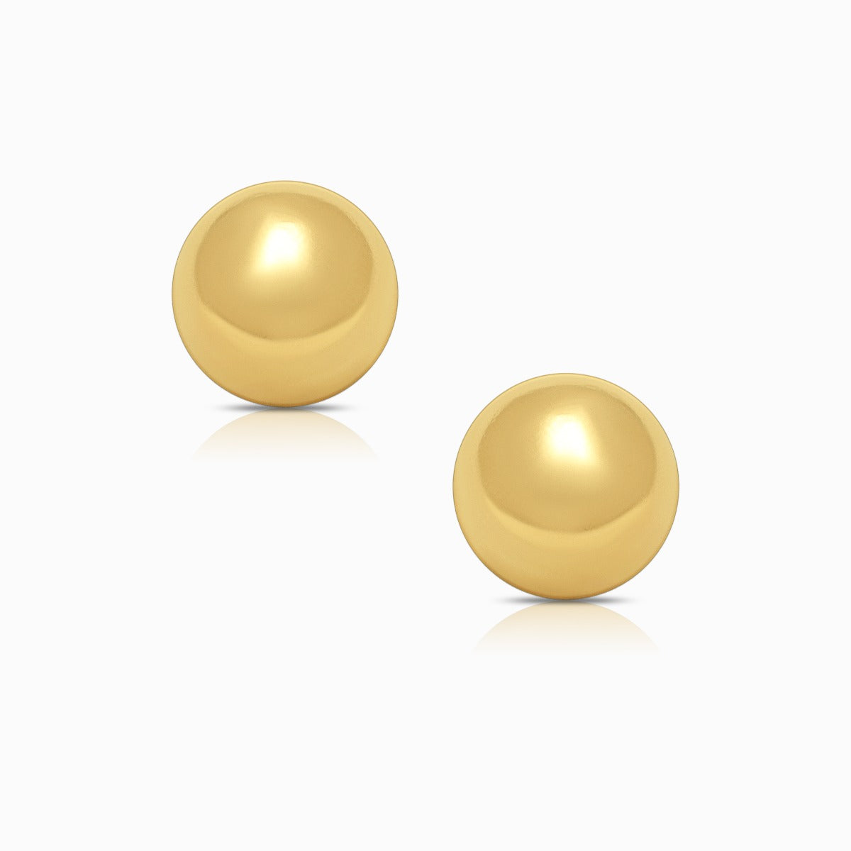 Simple Ball Stud Earring in 18K Yellow Gold - Medium