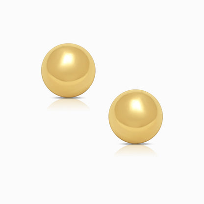 Simple Ball Stud Earring in 18K Yellow Gold - Medium