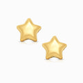 Polished Star Stud Earrings in 18K Yellow Gold