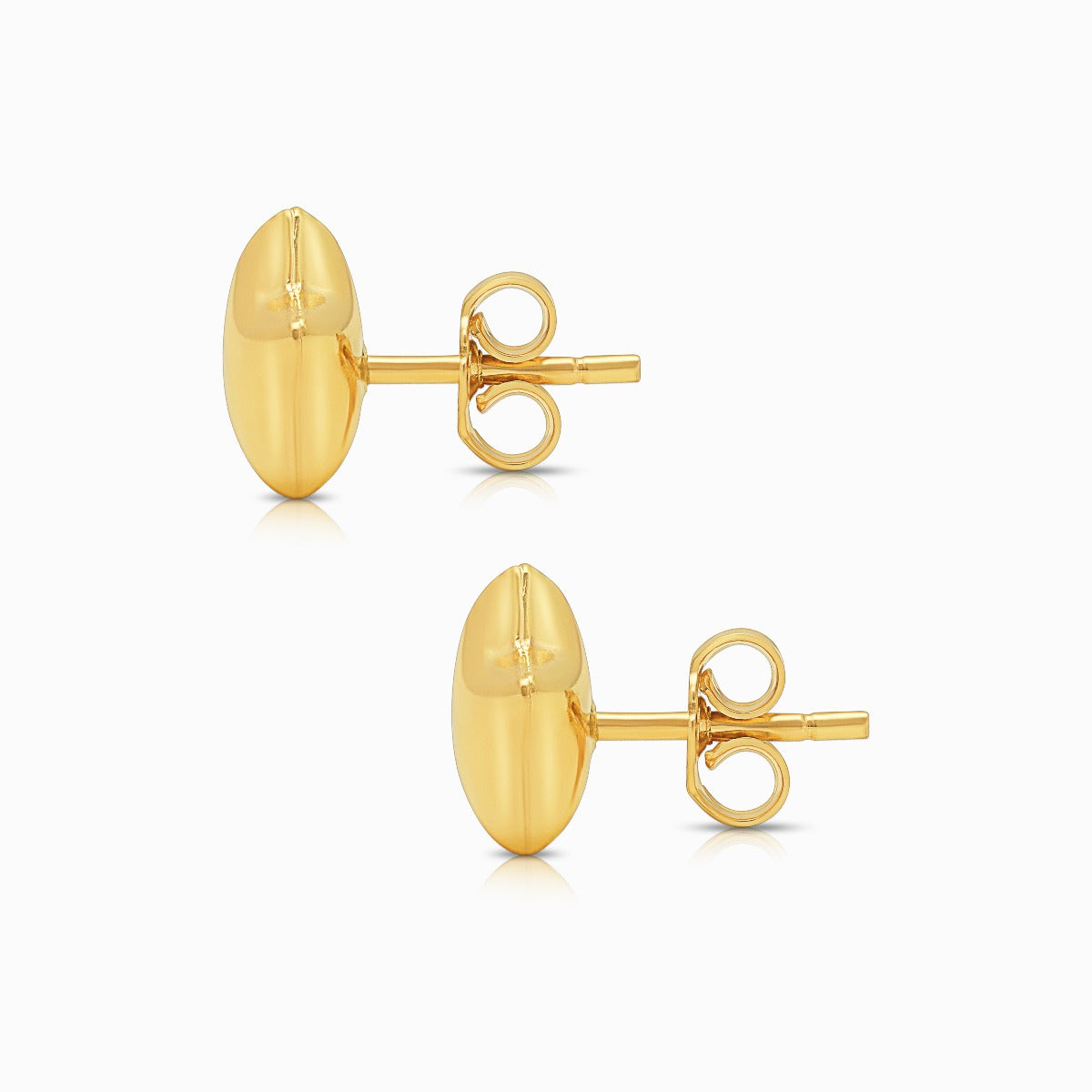 Polished Star Stud Earrings in 18K Yellow Gold