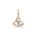 Trinity Hearts Mother-of-Pearl Diamond Pendant 18K Rose Gold