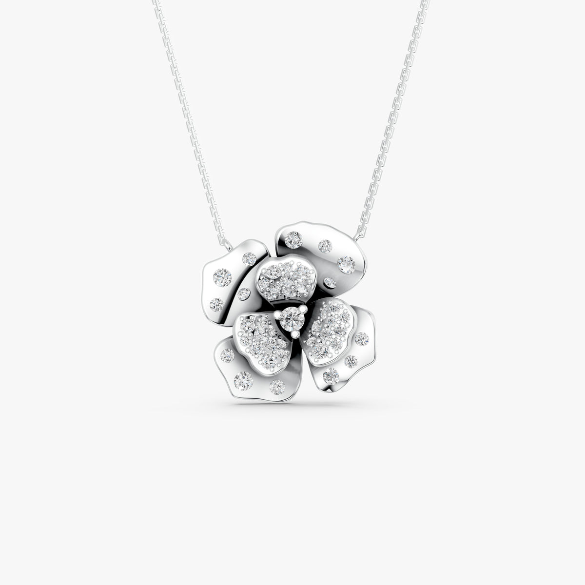 Rosea Fiorita Diamond Pendant in 18K Gold
